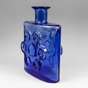 Iittala (Riihimaki/Riihimaen) blue bottle vase by Erkkitapio Siiroinen